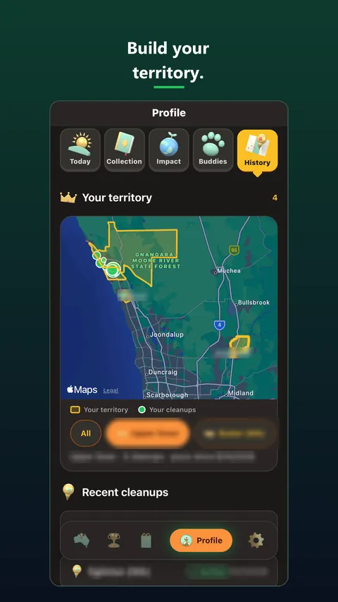 Your territory: every suburb you hold.